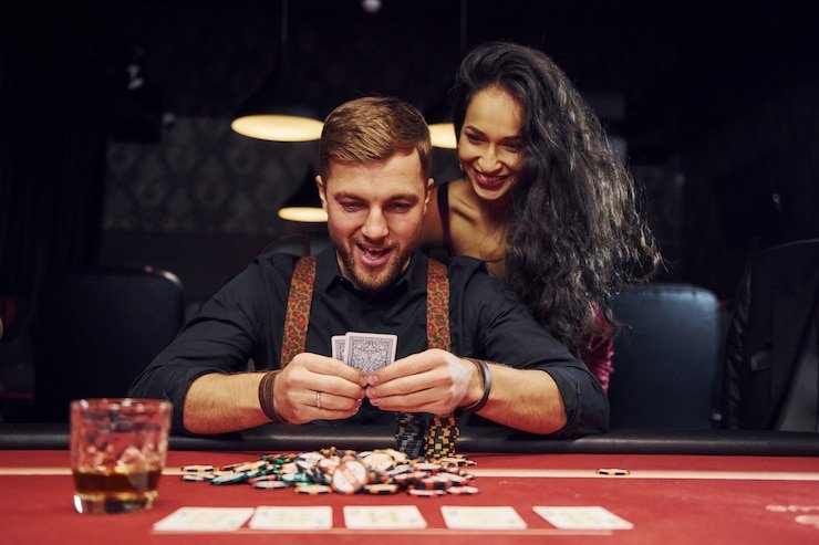 Tampilan meja Ceme online di laris4d dengan kartu pemain, dealer, dan area taruhan