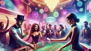 Permainan live dealer dengan timer real-time Tampilan live dealer Quickspin dengan countdown timer
